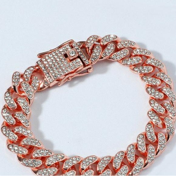 1pc Men's Rhinestone Bracelet - Picture 2 of 6